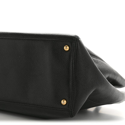 Chanel Calfskin Cerf Executive Shopper Tote Black 12 of 18