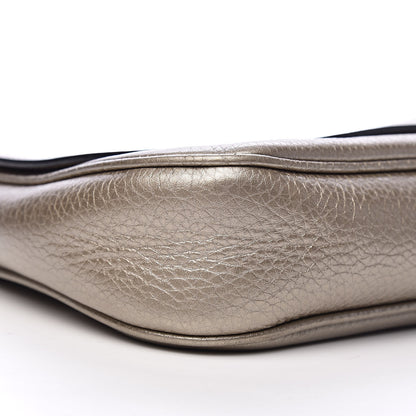 Gucci Metallic Pebbled Calfskin Medium Soho Flap Crossbody Golden Beige 9 of 11