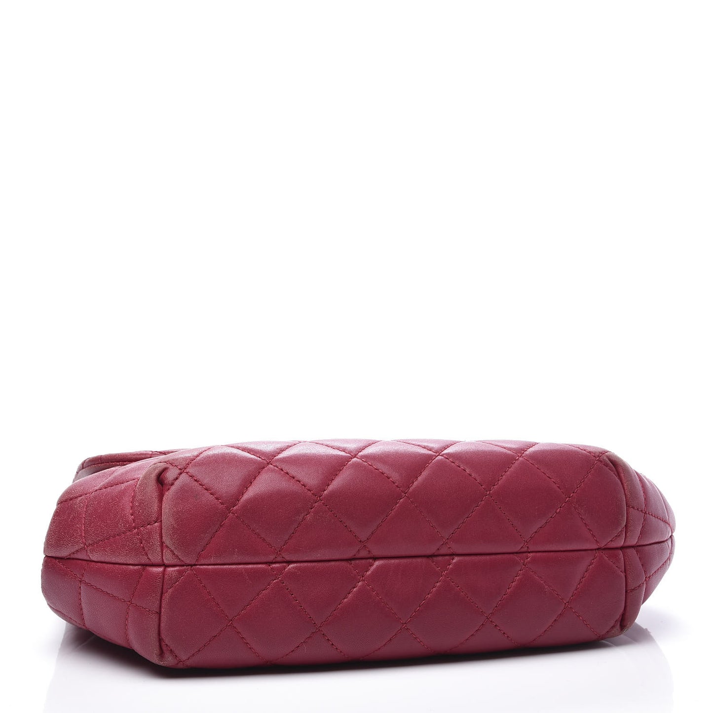 Lambskin Quilted Large Daily Supple Flap Dark Pink