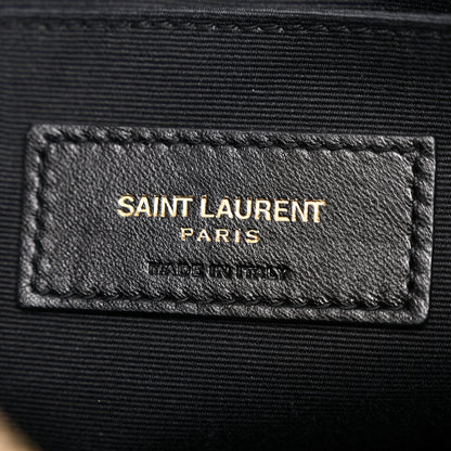 Saint Laurent Calfskin Matelasse Chevron Monogram A5 Wristlet Black 6 of 11