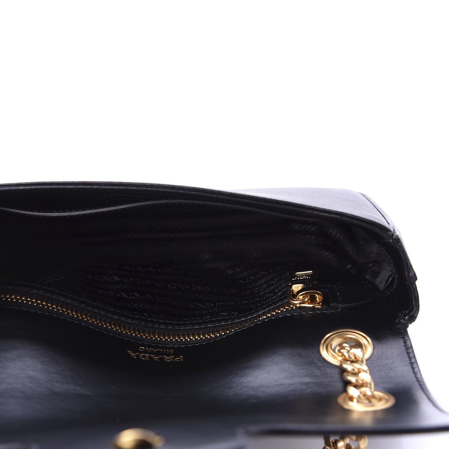 Prada Saffiano Flap Shoulder Bag Black 5 of 11