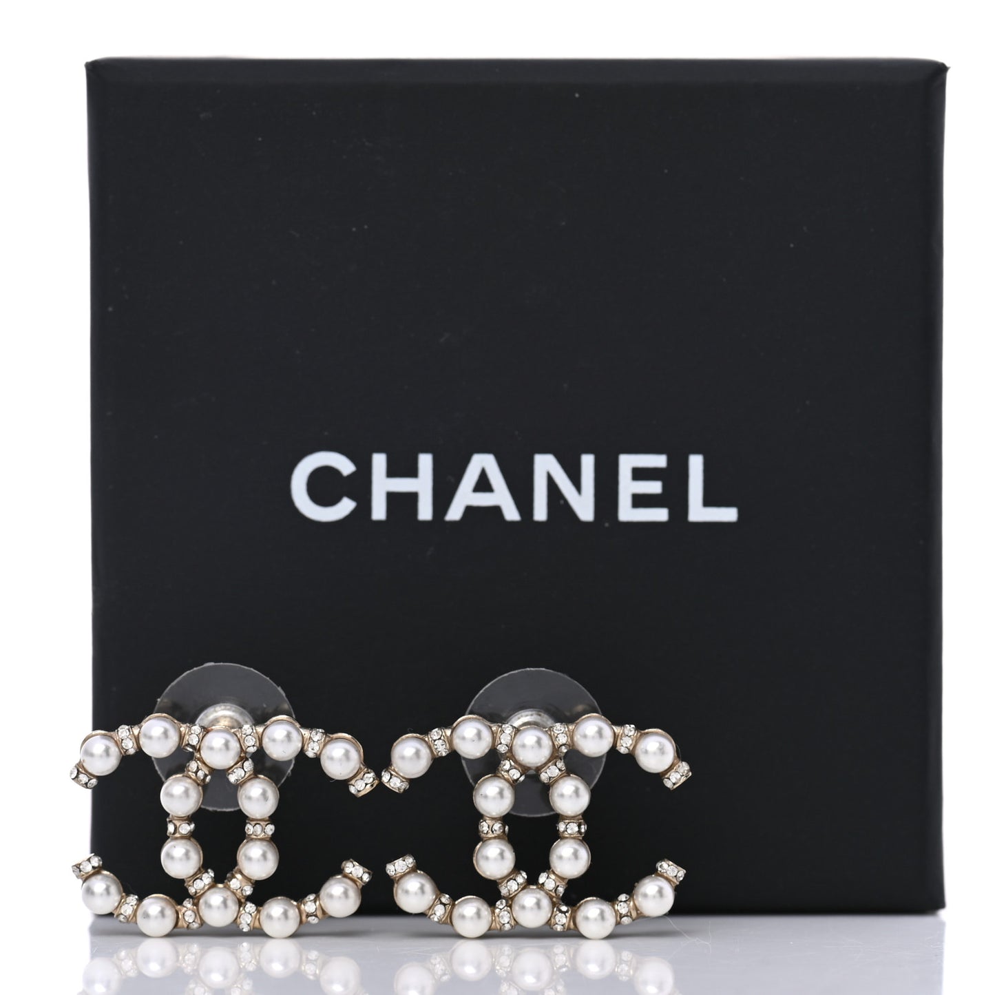 Pearl CC Earrings Gold