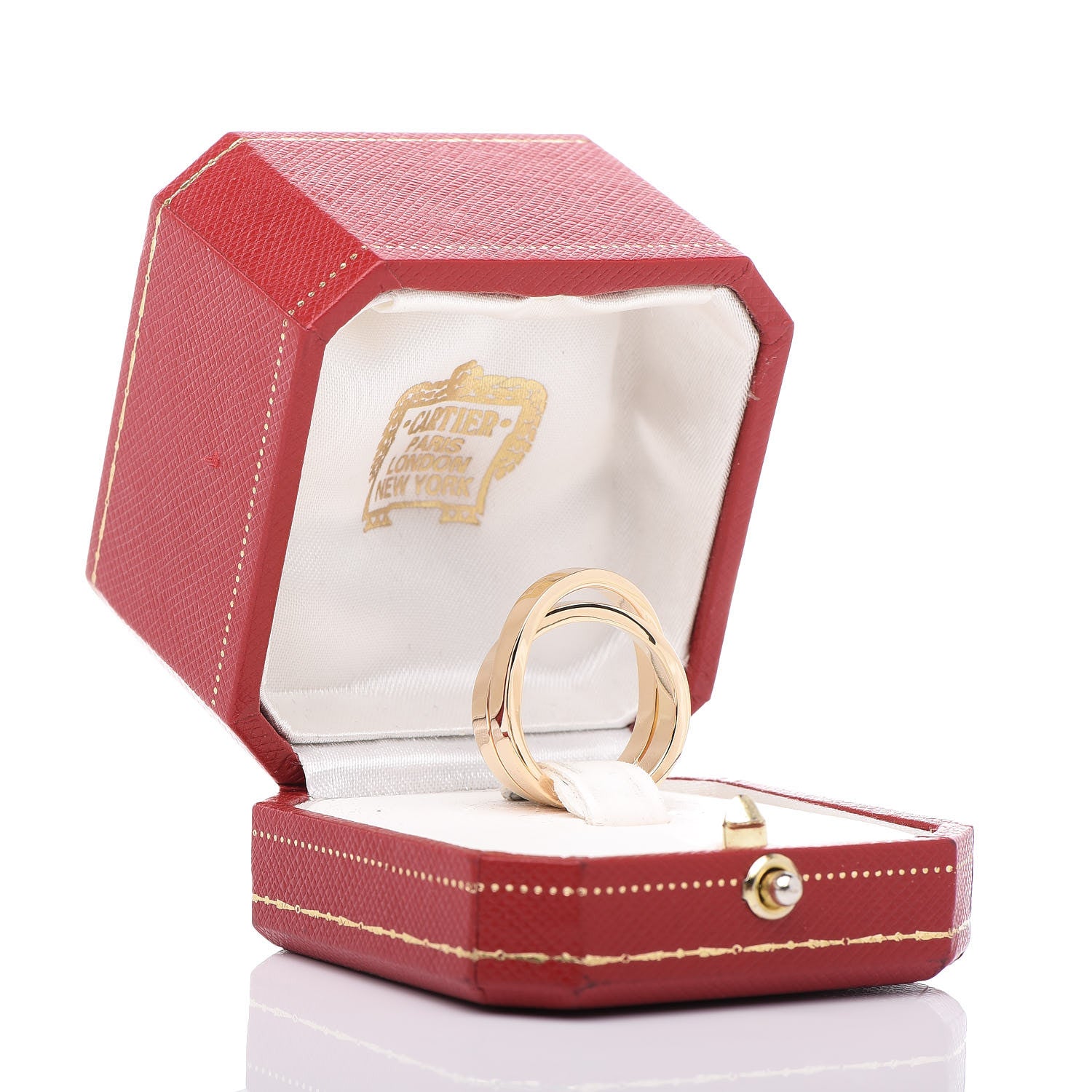 Cartier 18K Yellow Gold 9mm Paris Nouvelle Vague Ring 54 6.75 6 of 6