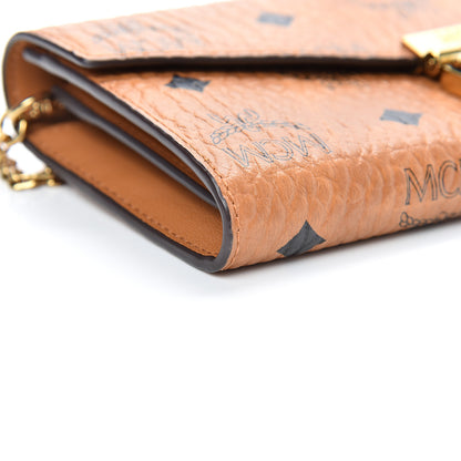 MCM Visetos Large Patricia Wallet On Chain Cognac 8 of 10