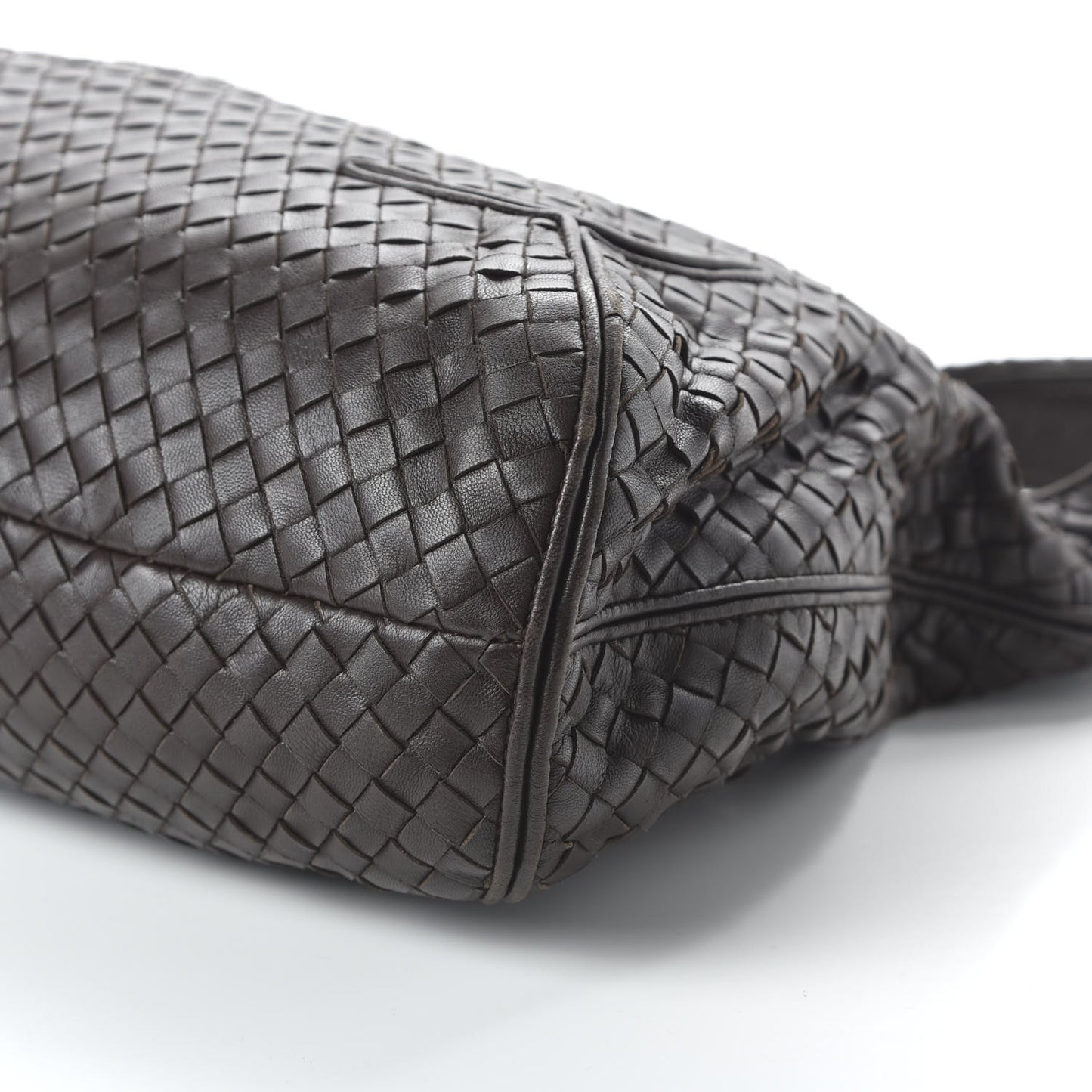 Nappa Intrecciato New Ball Hobo Ebano