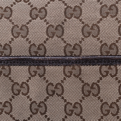 Gucci Monogram Natural Pigskin Large Diaper Bag Beige Ebony Cocoa Dark Chocolate 10 of 12
