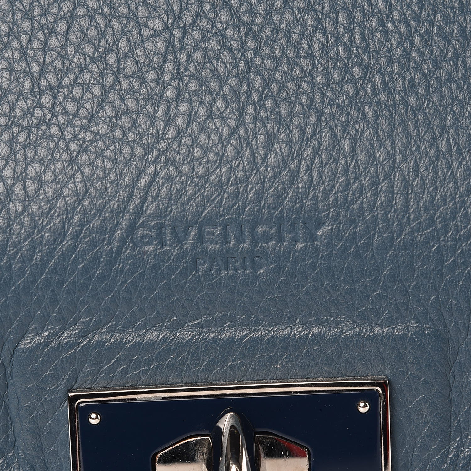 Givenchy Grained Calfskin Small Shark Lock Satchel Mineral Blue 7 of 17
