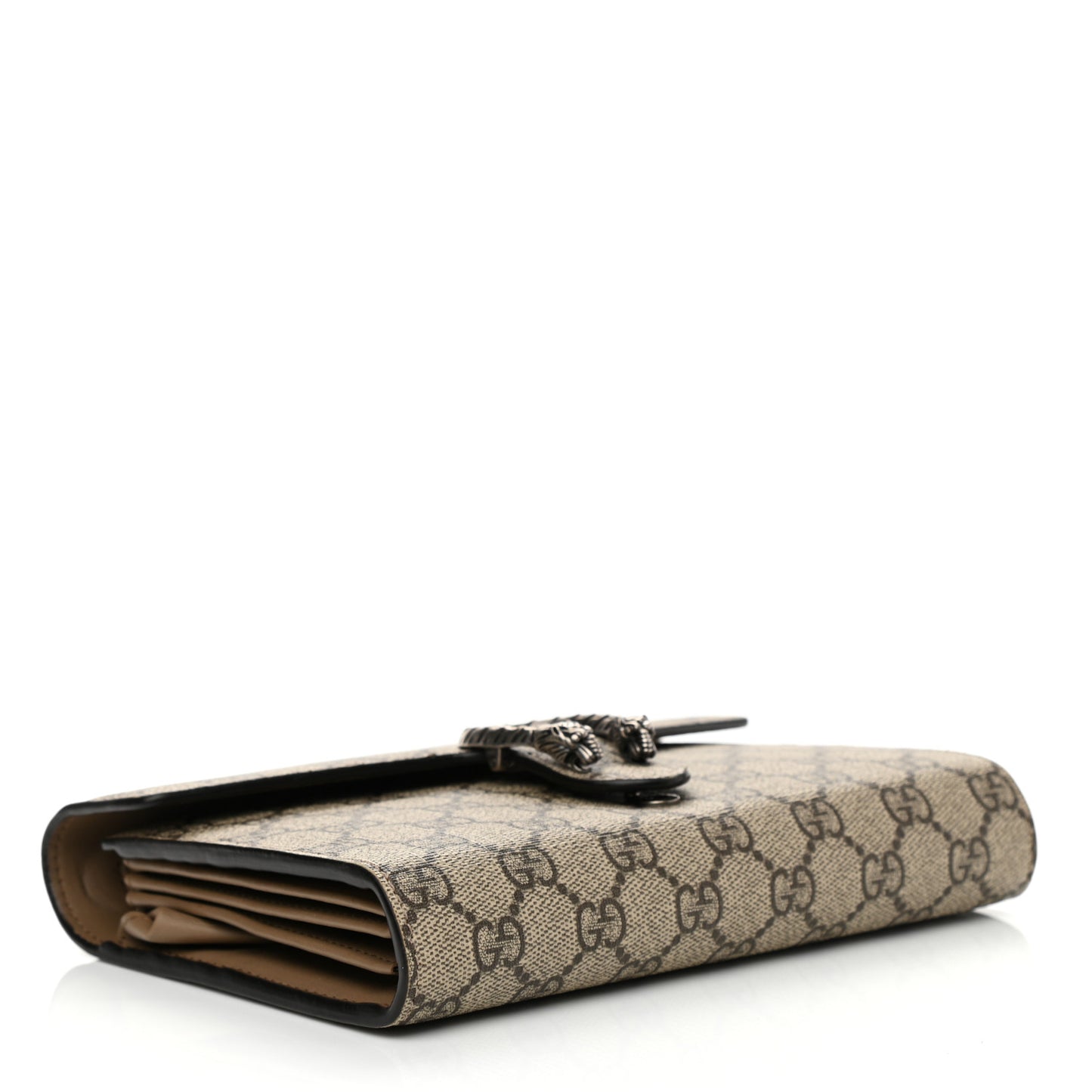 GG Supreme Monogram Mini Dionysus Chain Wallet Beige Taupe