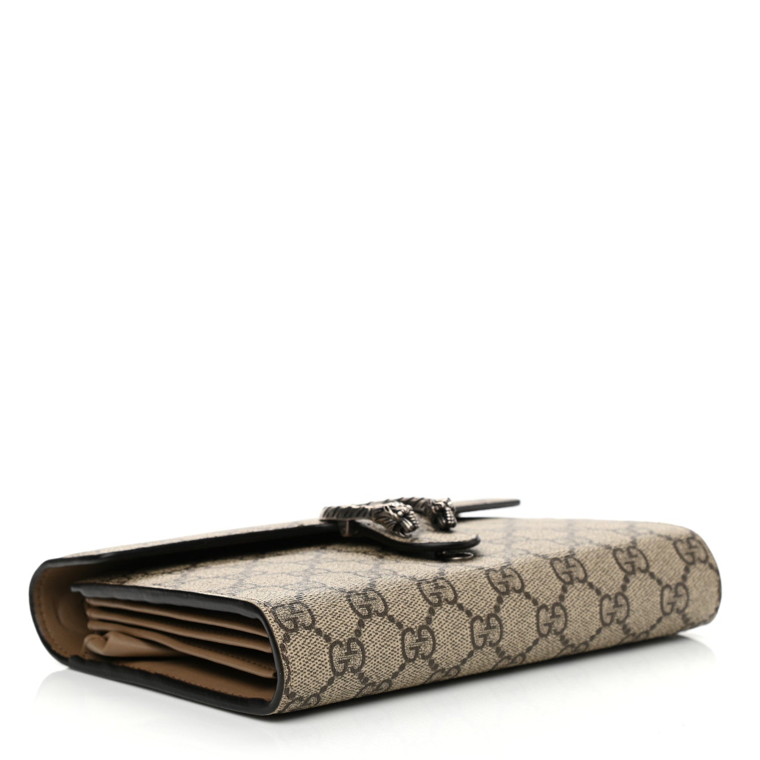 Gucci GG Supreme Monogram Mini Dionysus Chain Wallet Beige Taupe 4 of 11