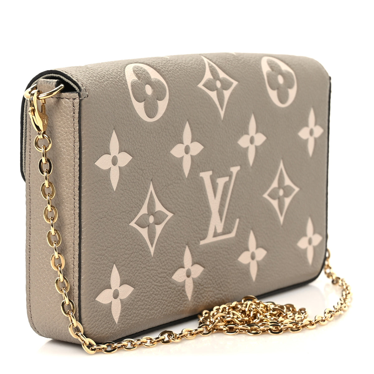 Louis Vuitton Empreinte Monogram Giant Felicie Pochette Tourterelle Creme 3 of 9