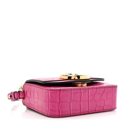 Chloe Calfskin Crocodile Embossed Mini C Bag Pink 4 of 12