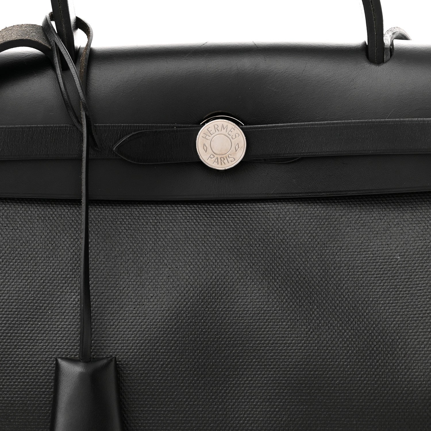 Hermes Toile H Berline Vache Hunter Herbag Zip PM 31 Black Ecru 9 of 11