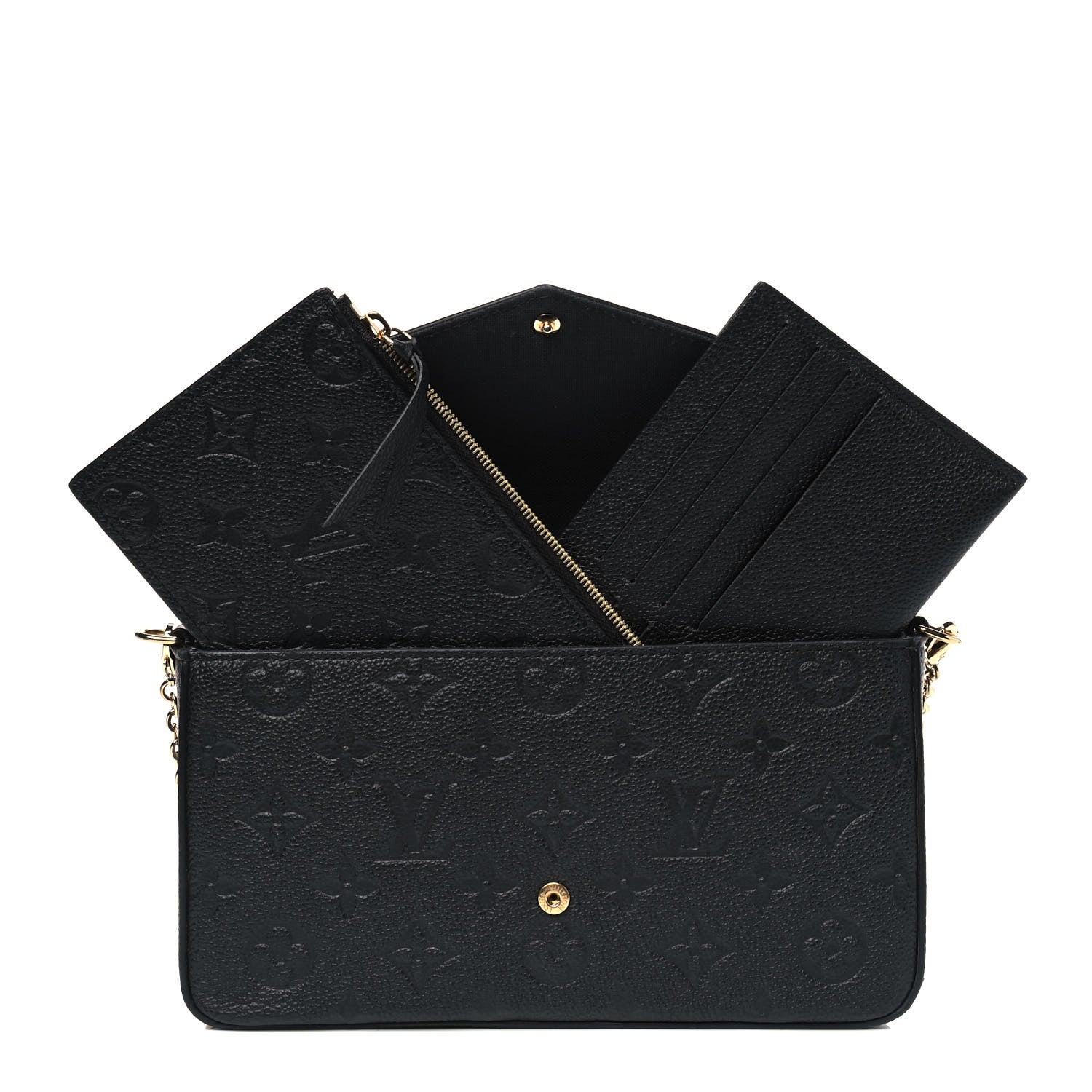 Louis Vuitton Empreinte Pochette Felicie Chain Wallet Black 5 of 5