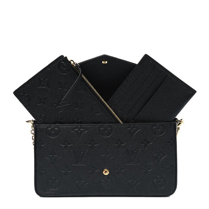 Louis Vuitton Empreinte Pochette Felicie Chain Wallet Black 5 of 5