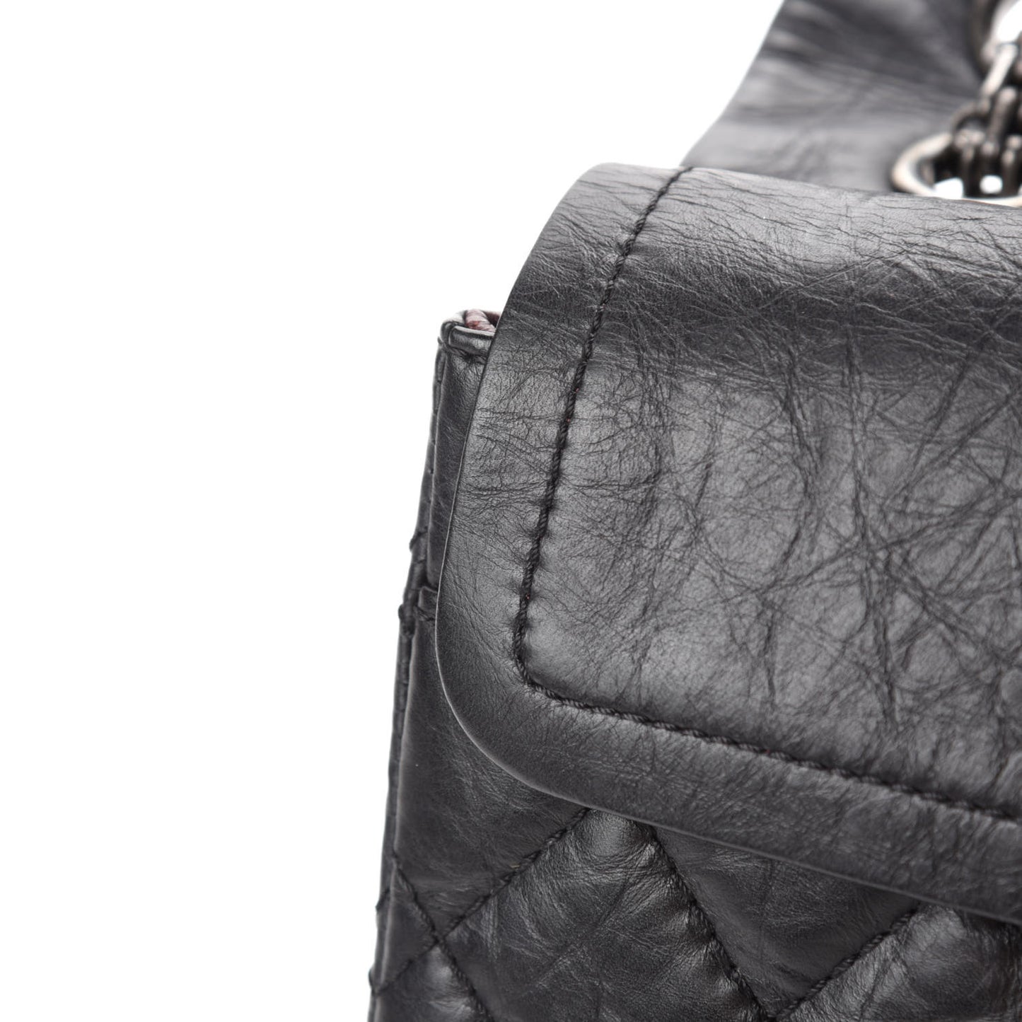 Aged Calfskin Quilted 2.55 Reissue 226 Flap Black