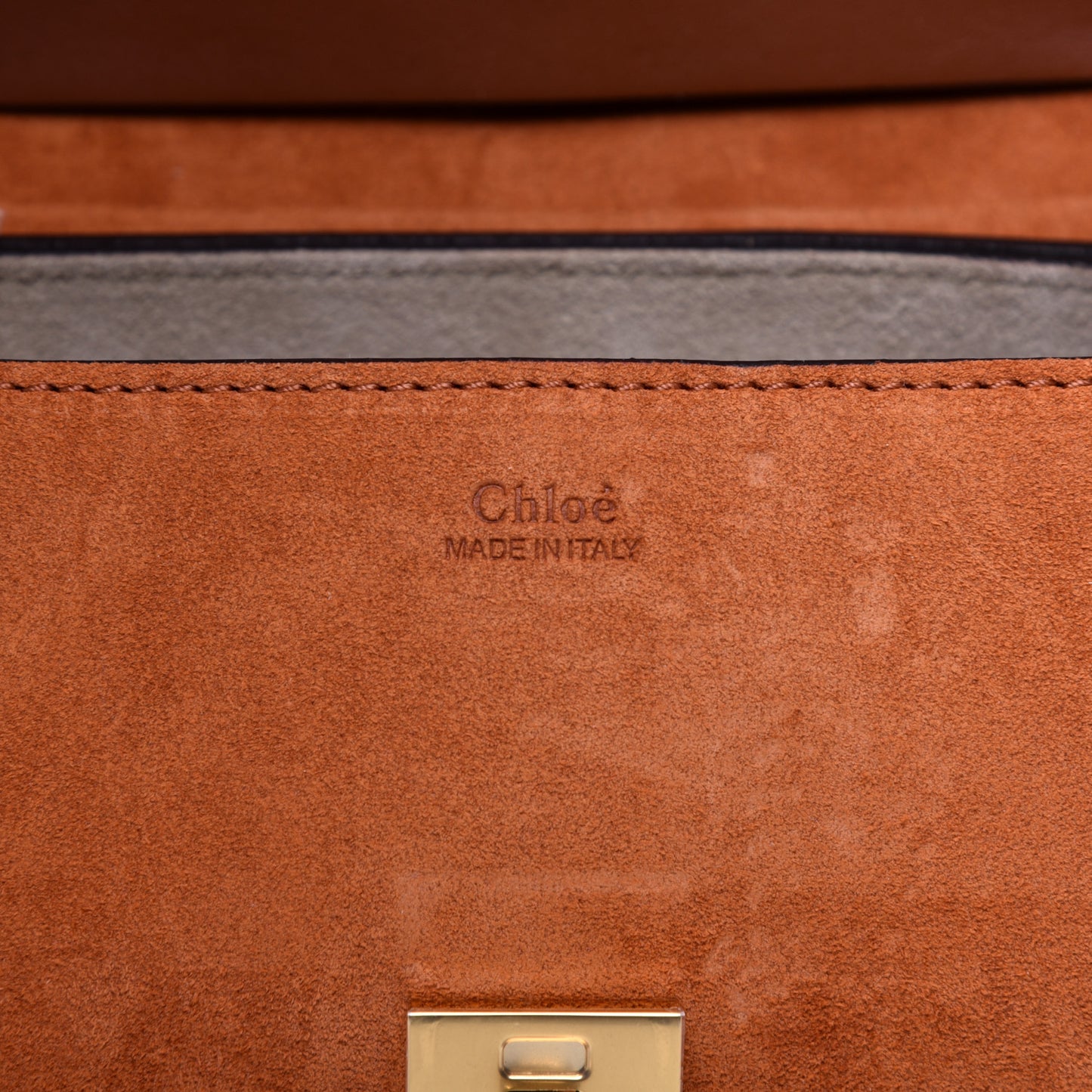 Suede Smooth Calfskin Drew Shoulder Bag Classic Tobacco