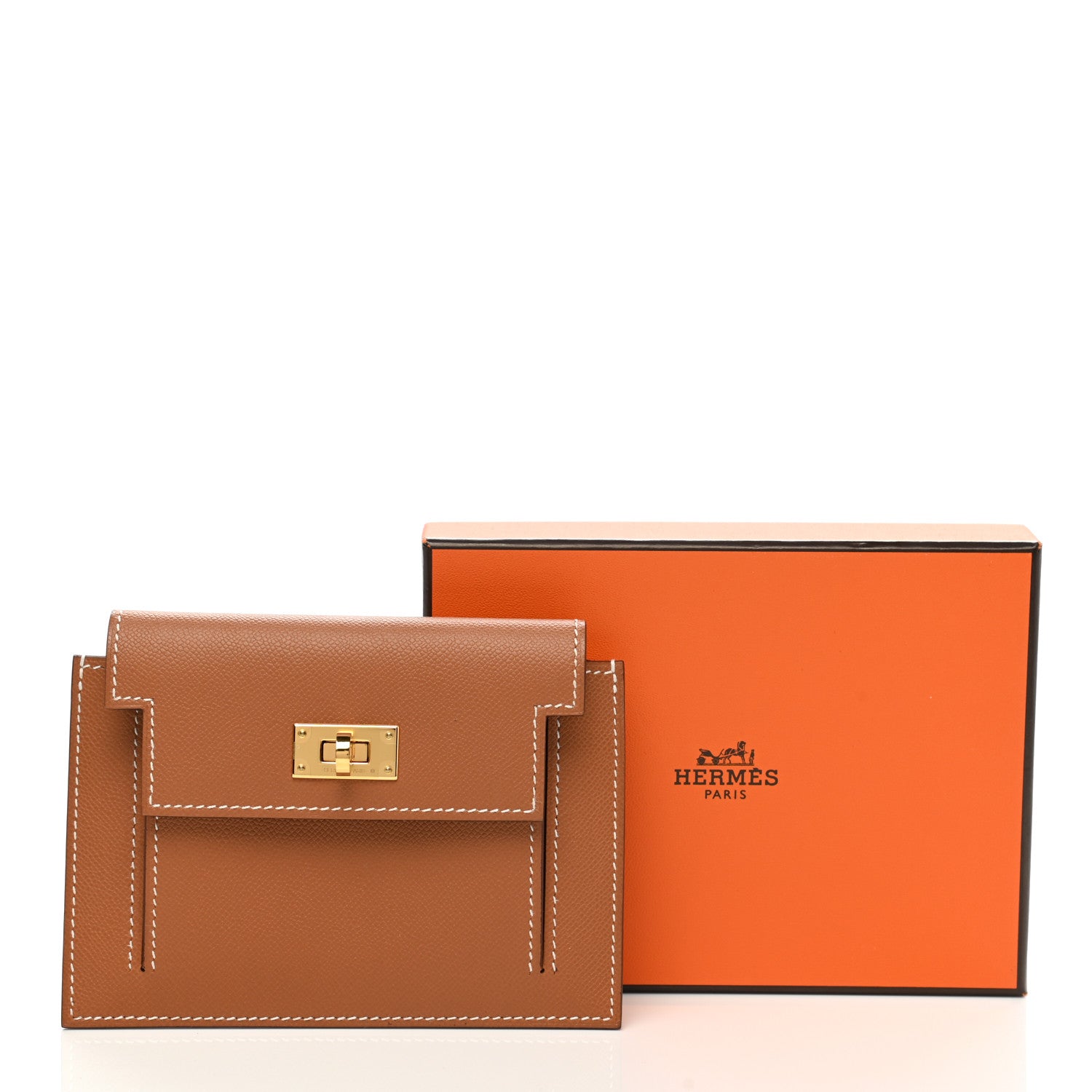 Hermes Epsom Kelly Pocket Compact Wallet Gold 8 of 8