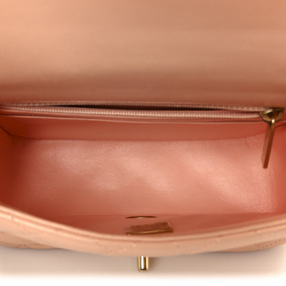 Chanel Lambskin Quilted Mini Pearl Crush Flap Light Orange 5 of 11