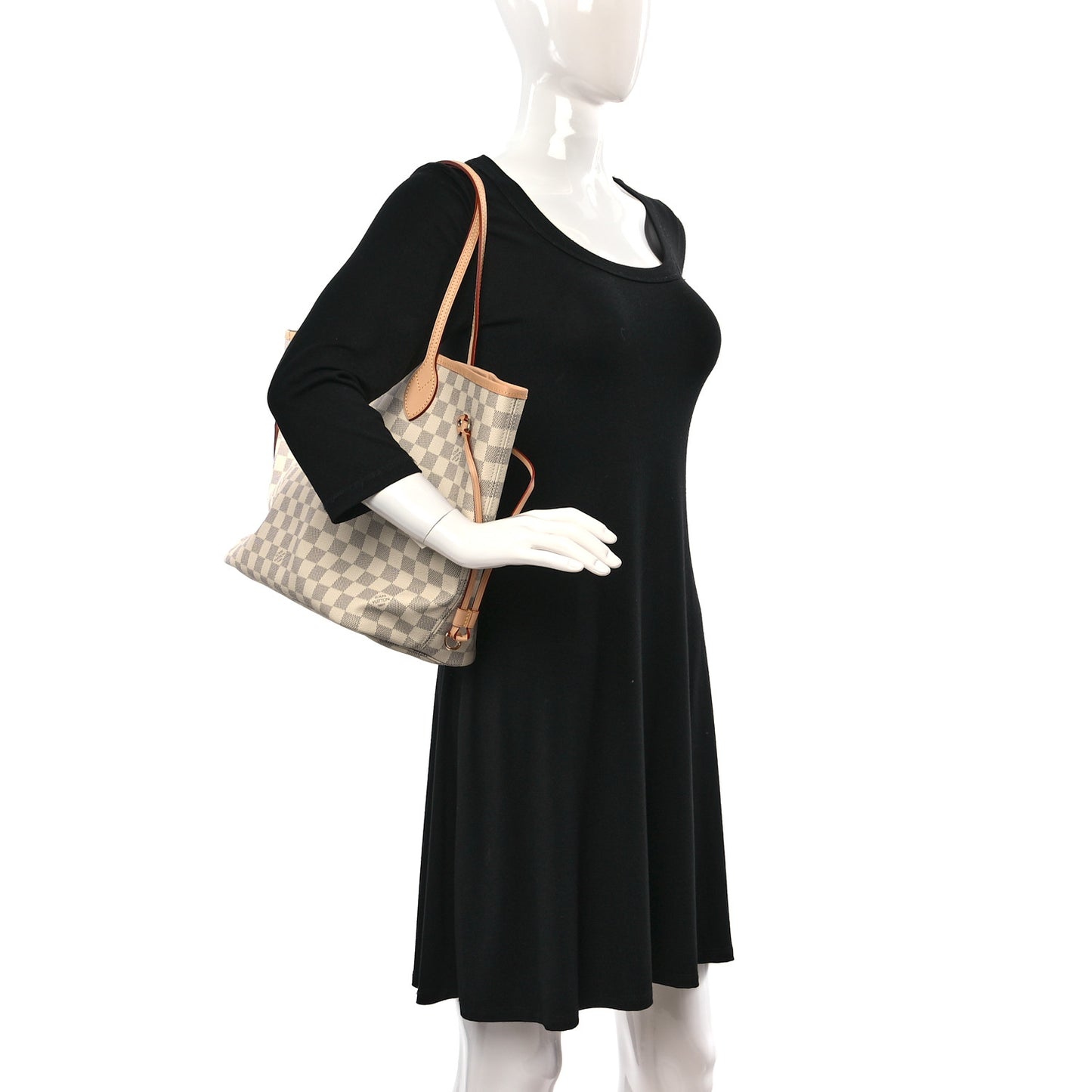 Damier Azur Neo Neverfull MM Rose Ballerine