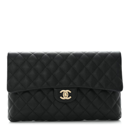 Chanel Caviar Quilted Flap Clutch Black 1 of 11