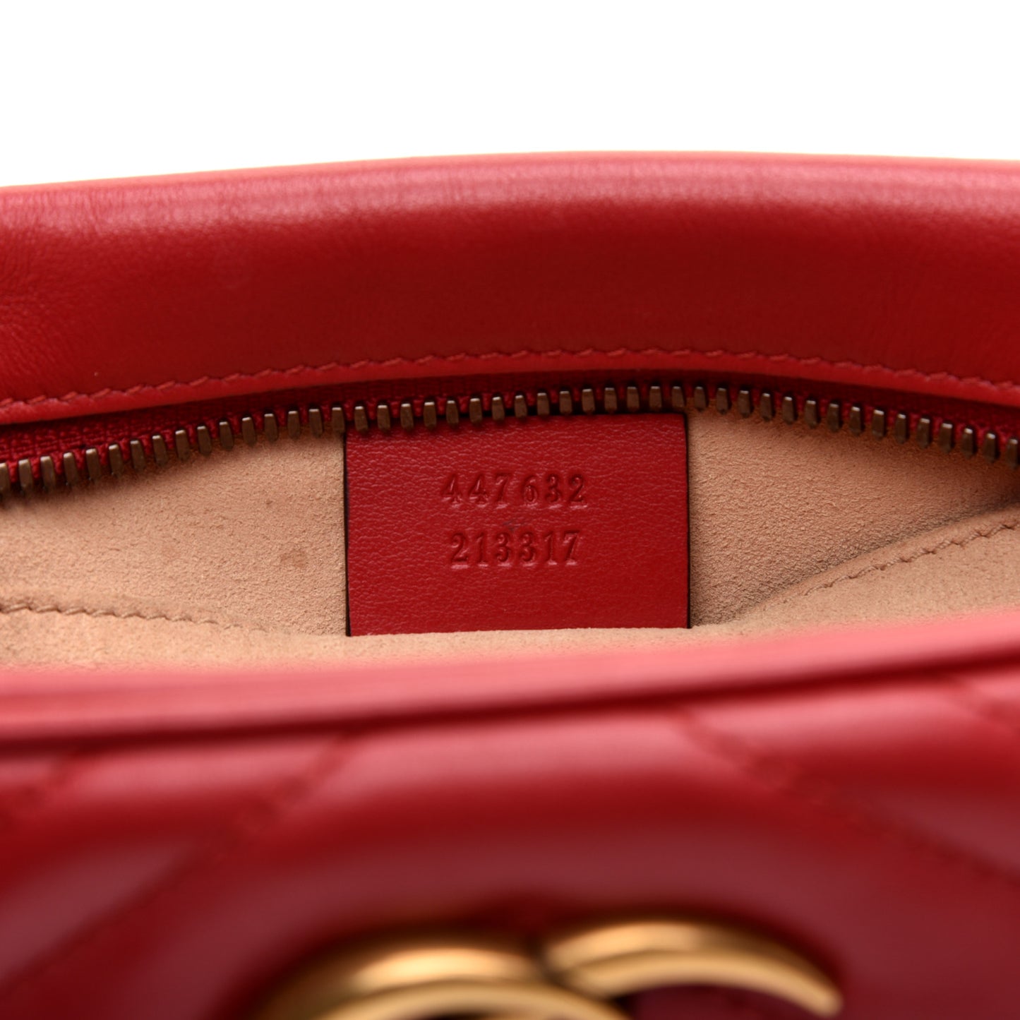 Calfskin Matelasse Small GG Marmont Chain Shoulder Bag Hibiscus Red