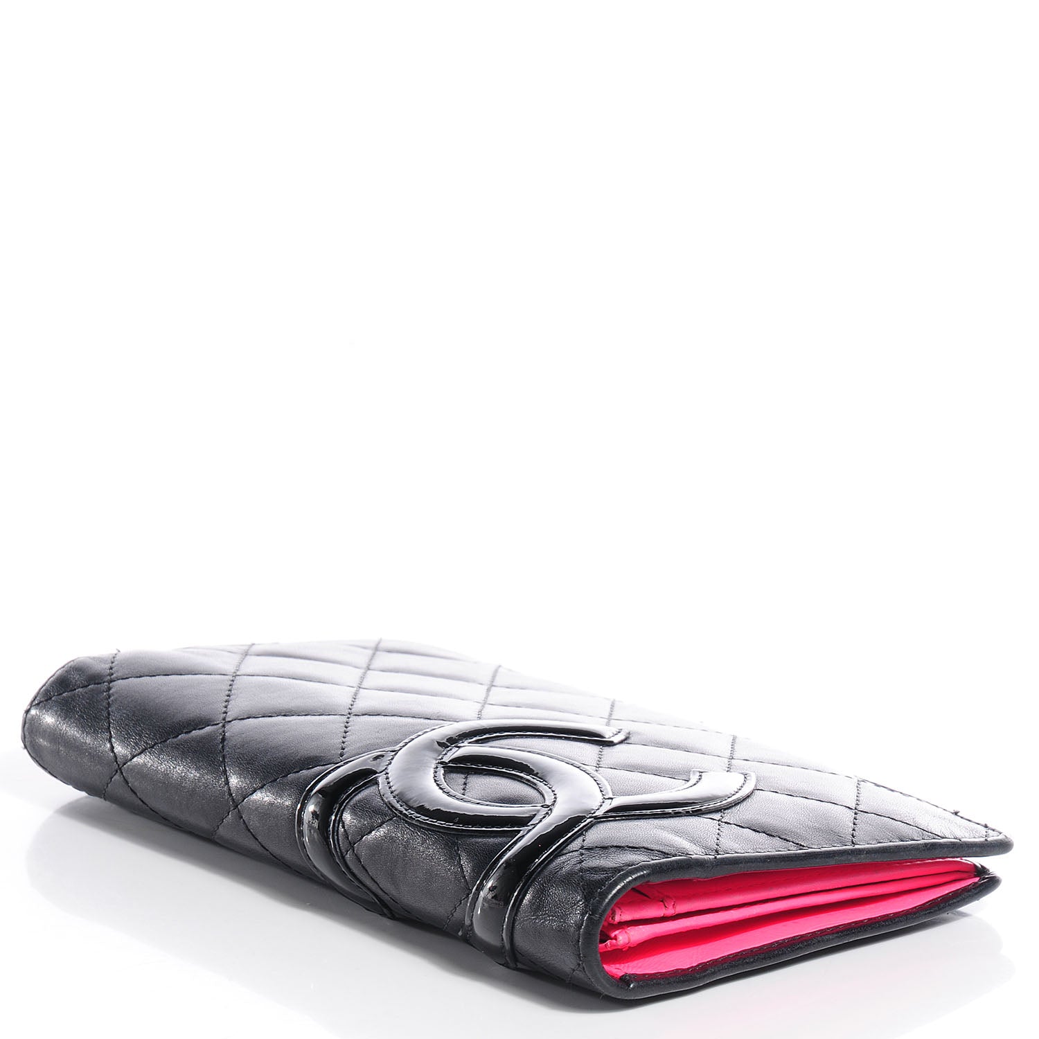 Chanel Calfskin Cambon Quilted Yen Wallet Black 4 of 7