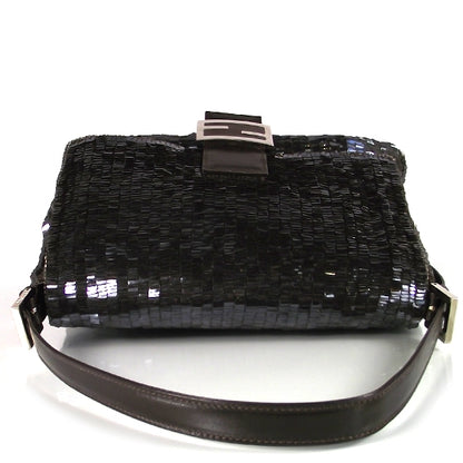 Fendi Sequin Paillettes LTD ED Shoulder Bag Black Rainbow 4 of 13