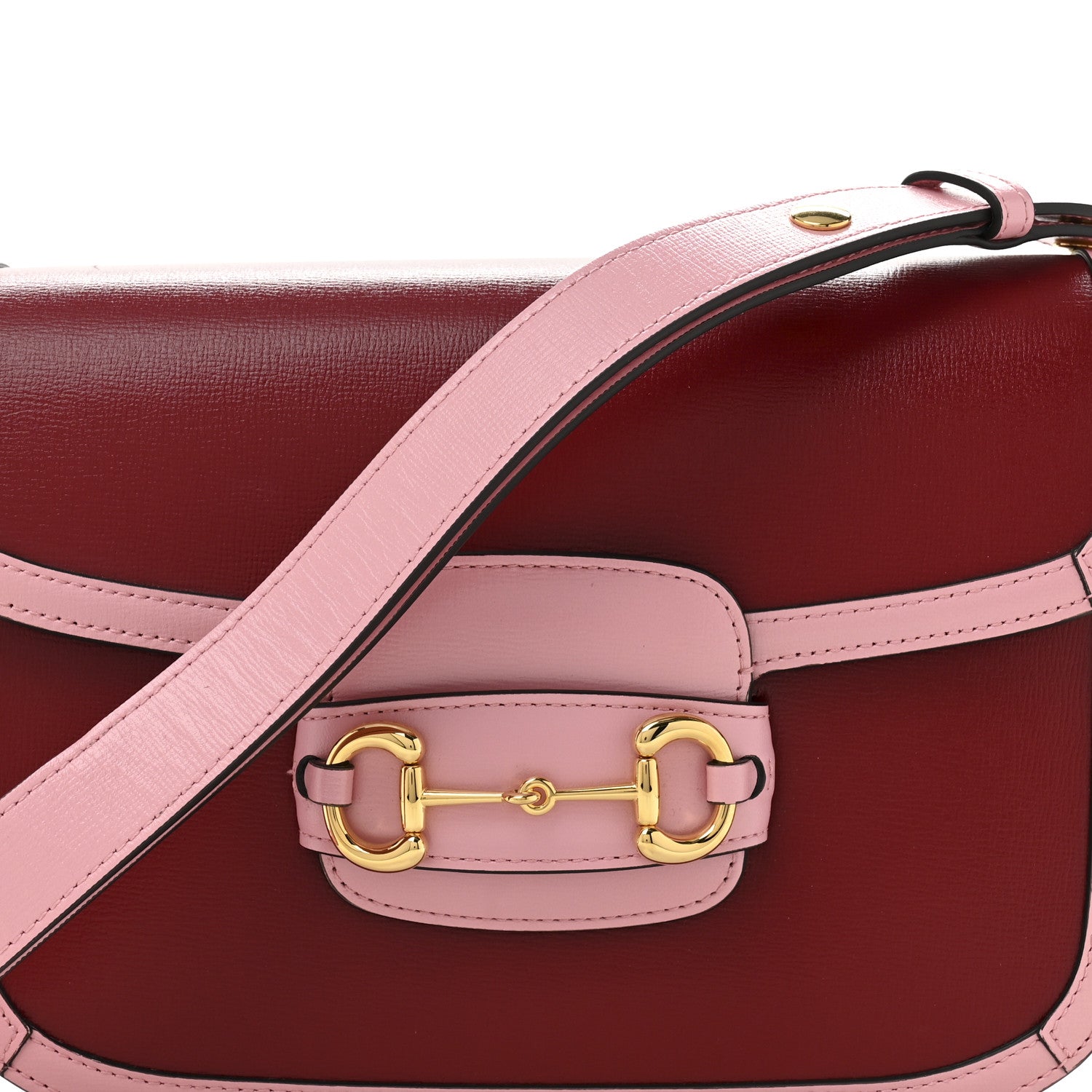 Gucci Azalea Calfskin Horsebit 1955 Shoulder Bag New Cherry Red Wild Rose 8 of 12