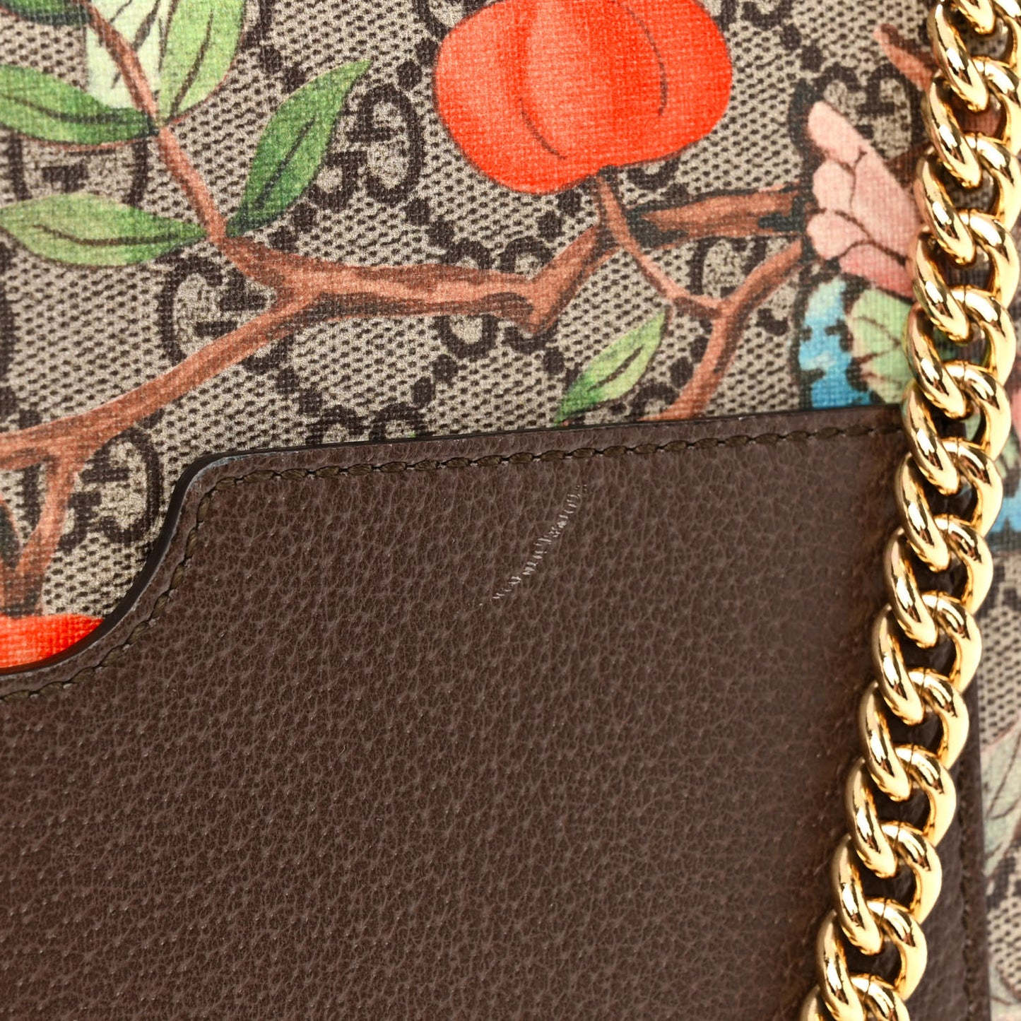 GG Supreme Monogram Tian Medium Padlock Shoulder Bag Beige Multicolor New Acero