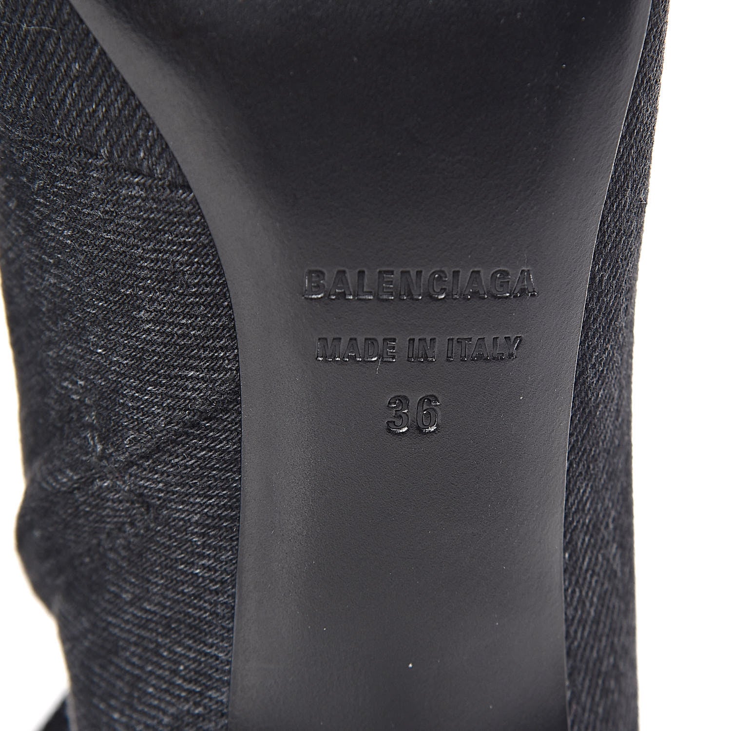 Balenciaga Denim BB Pointy Toe Ankle Booties 36 Black Vintage 6 of 9