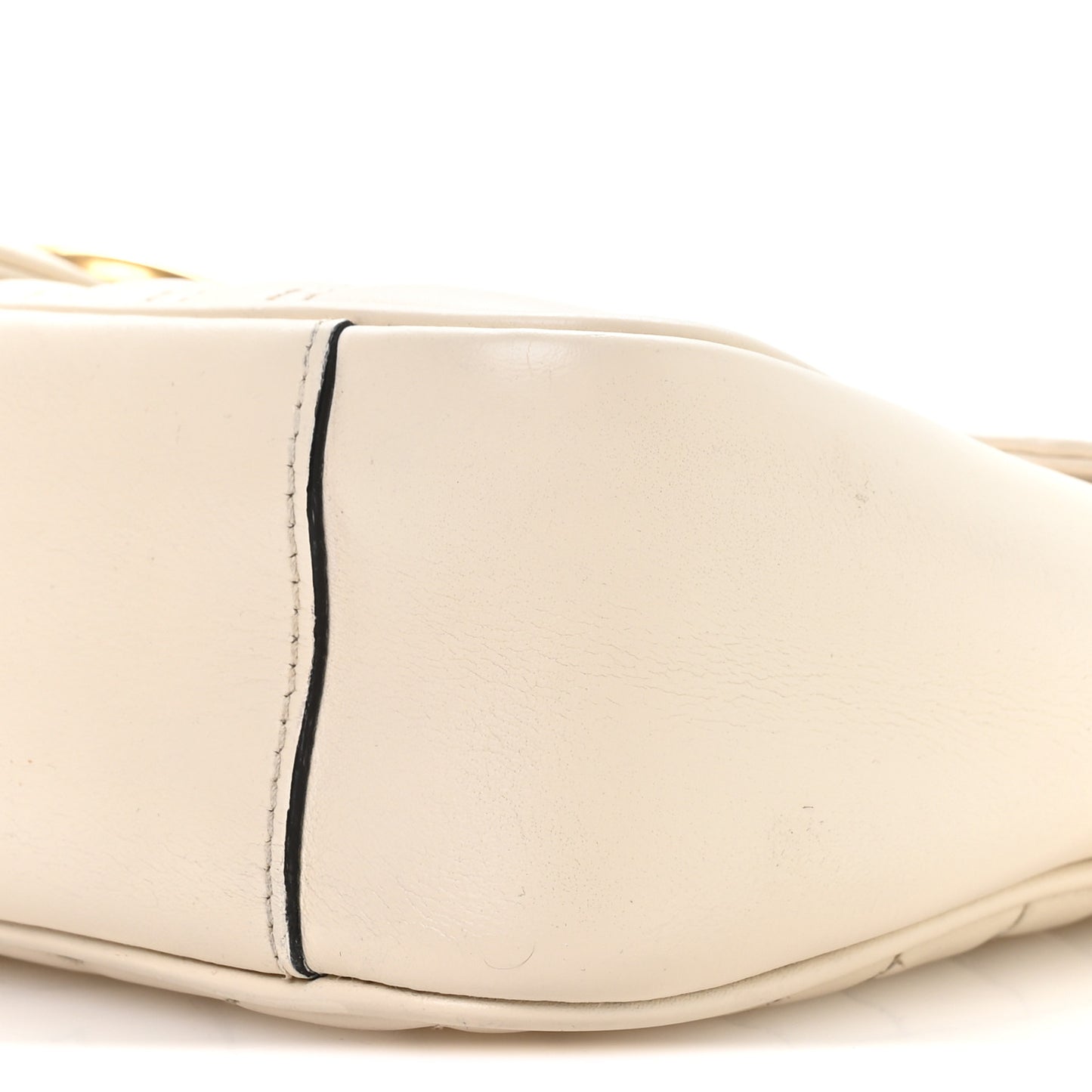 Calfskin Matelasse Small GG Marmont Shoulder Bag White