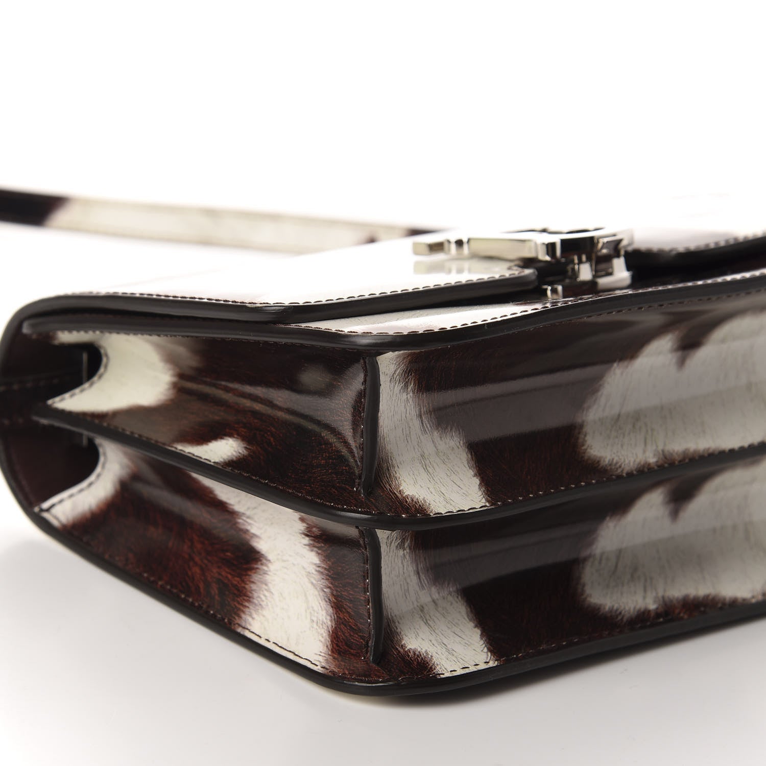 Burberry Patent Calfskin Cow Print Small TB Bag 5 of 9