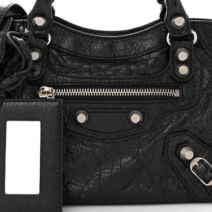 Balenciaga Agneau Giant 12 Silver Hardware Mini City Black 9 of 13