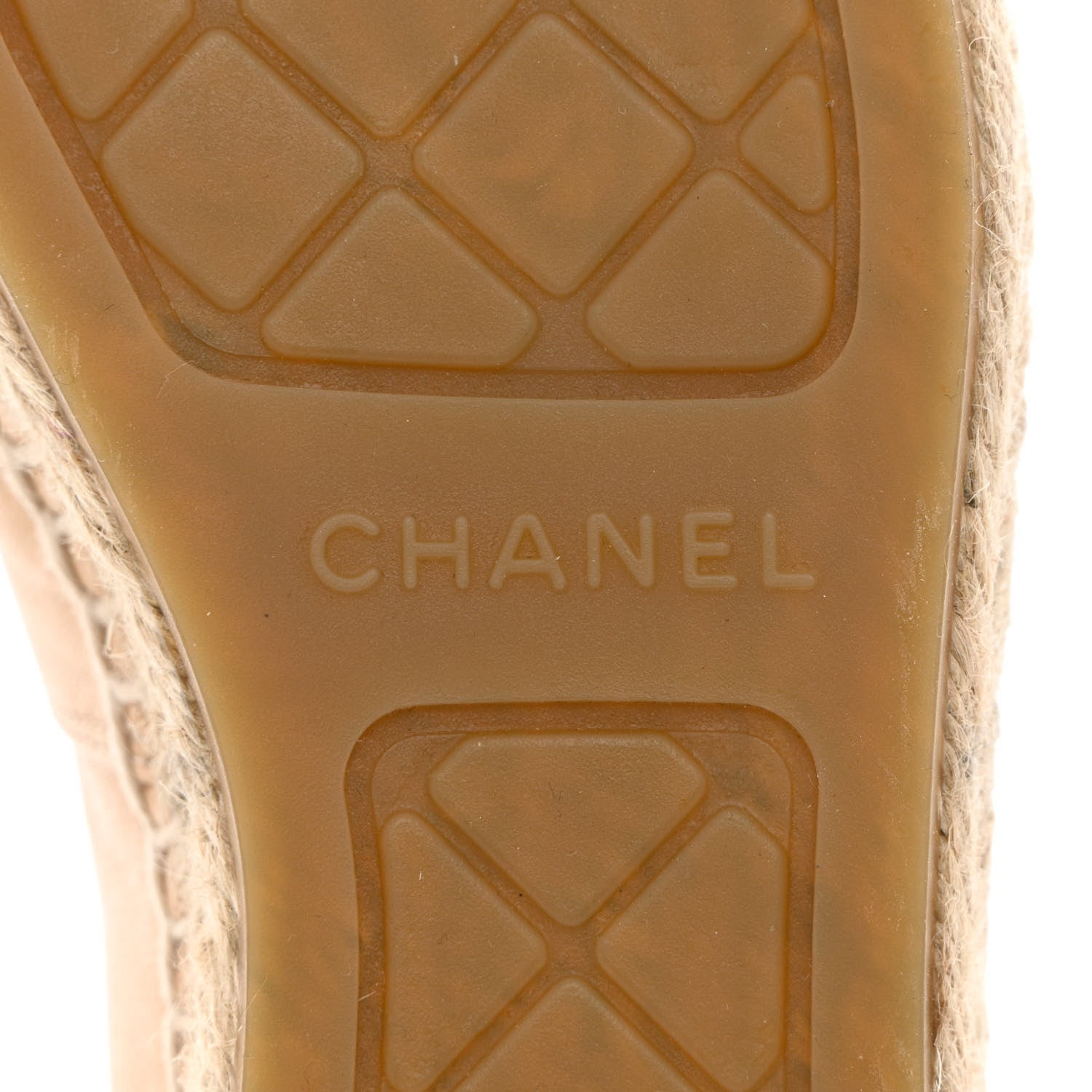 Chanel Lambskin CC Espadrilles 37 Beige Black 9 of 14