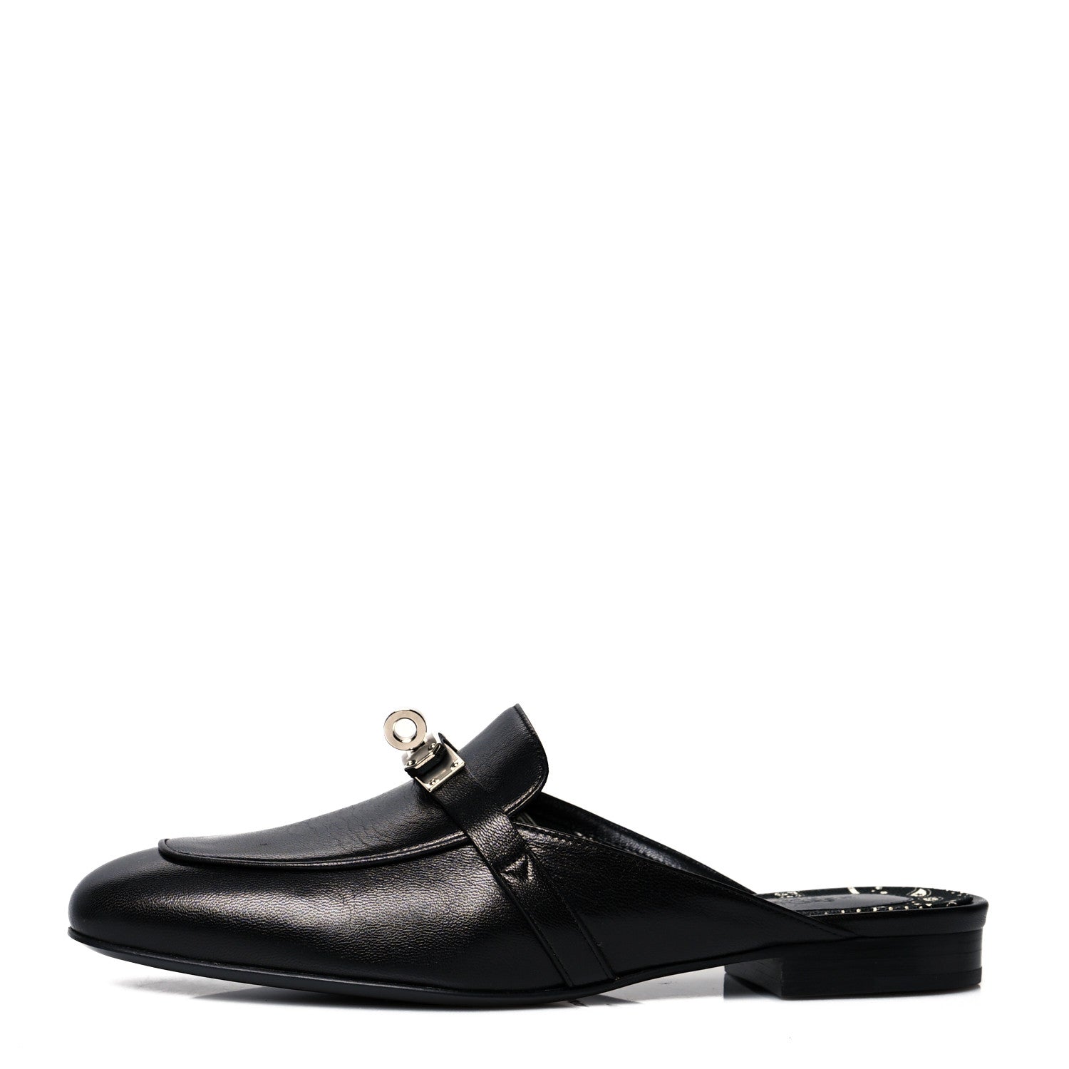 Hermes Goatskin Oz Mules 37 Black 1 of 8