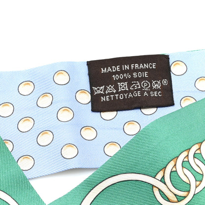 Hermes Silk Grand Tralala Twilly Bleu Ciel Vert 3 of 4