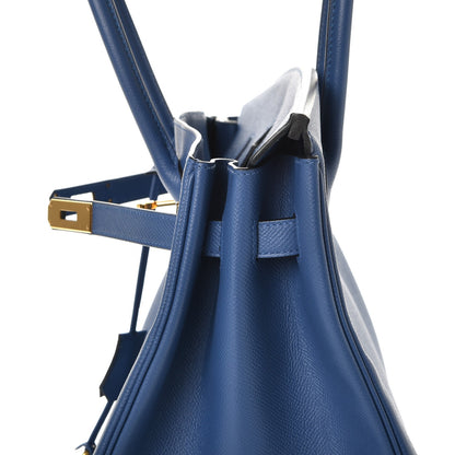 Hermes Epsom Birkin 35 Bleu Agate 16 of 45