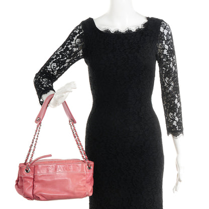 Chanel Lambskin Lax Accordion Hobo Pink 2 of 7