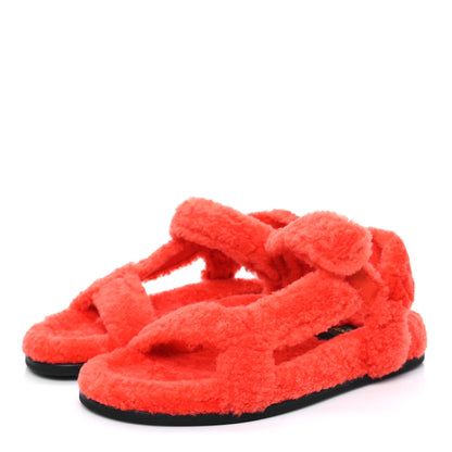 Fendi Shearling FF Fendi Feel Sandals 41 Georgia Georgia Scuro 3 of 8