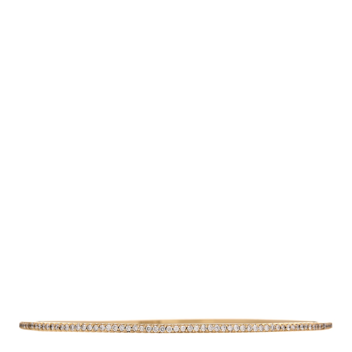 18K Yellow Gold Diamond Diamond Classic Bangle Bracelet
