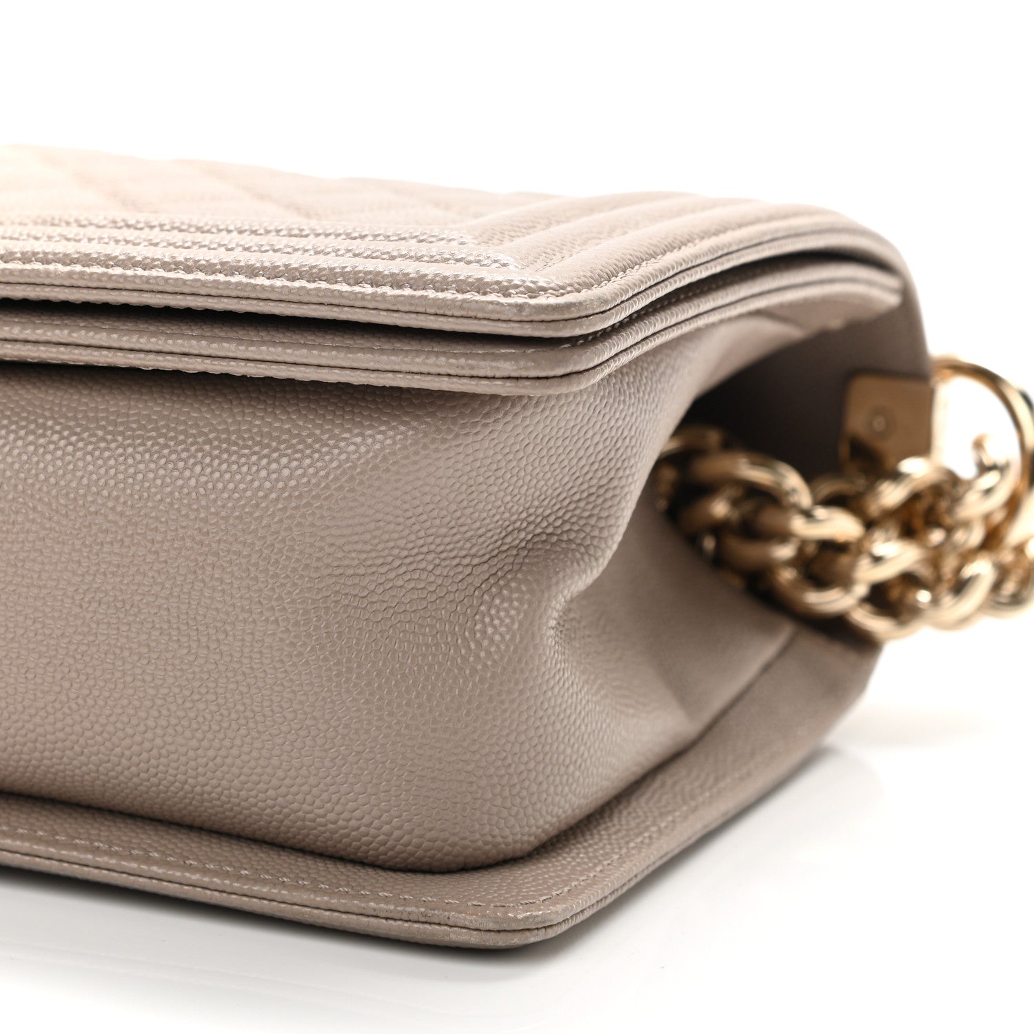 Chanel Caviar Quilted Medium Boy Flap Beige 9 of 9