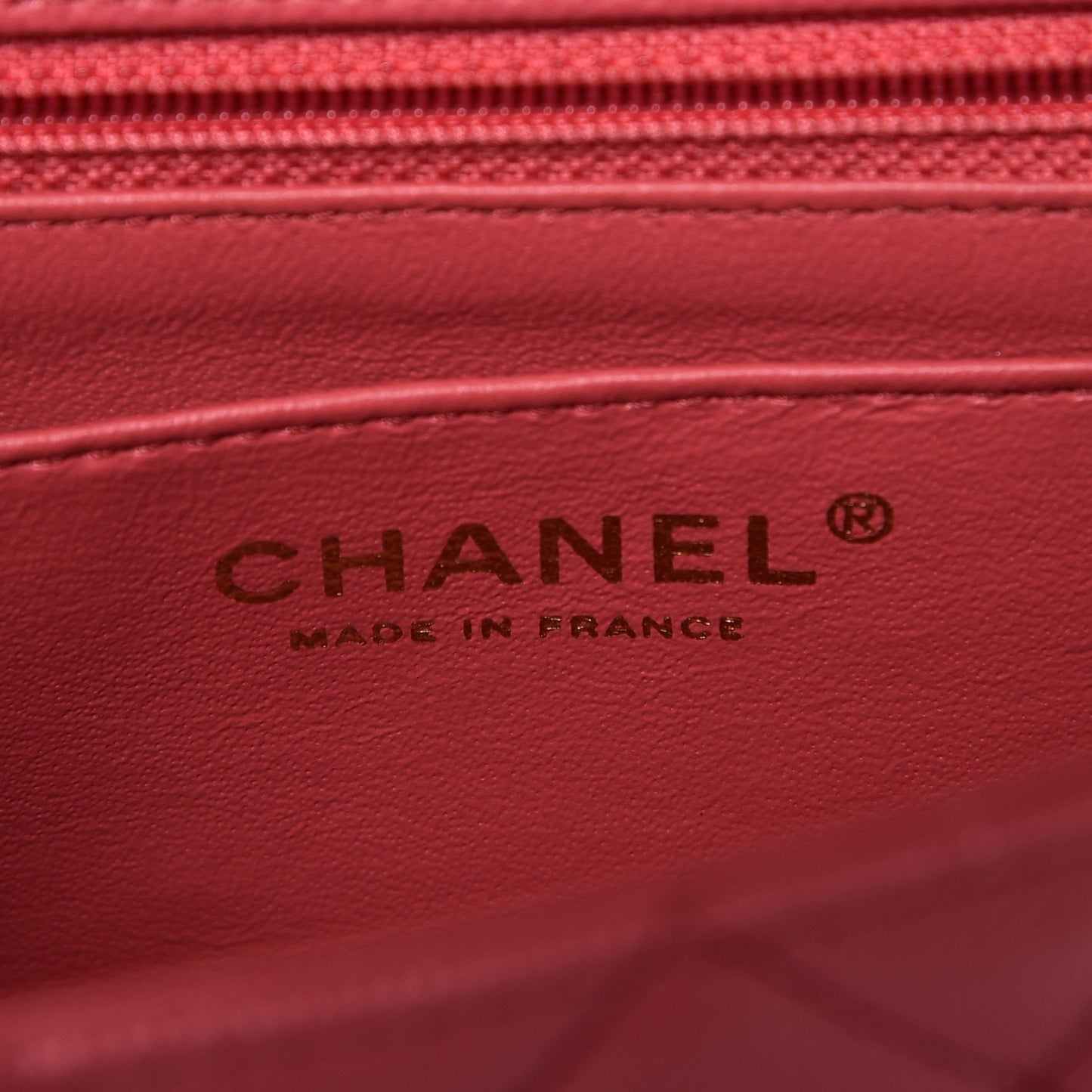 Caviar Quilted Mini Rectangular Flap Dark Pink