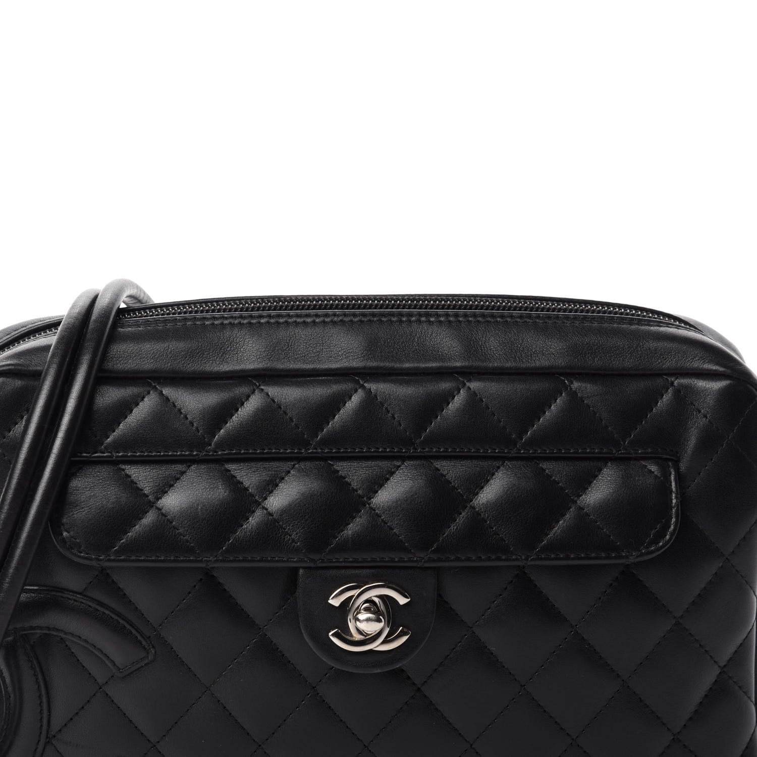 Chanel Calfskin Quilted Cambon Camera Case Black 11 of 11