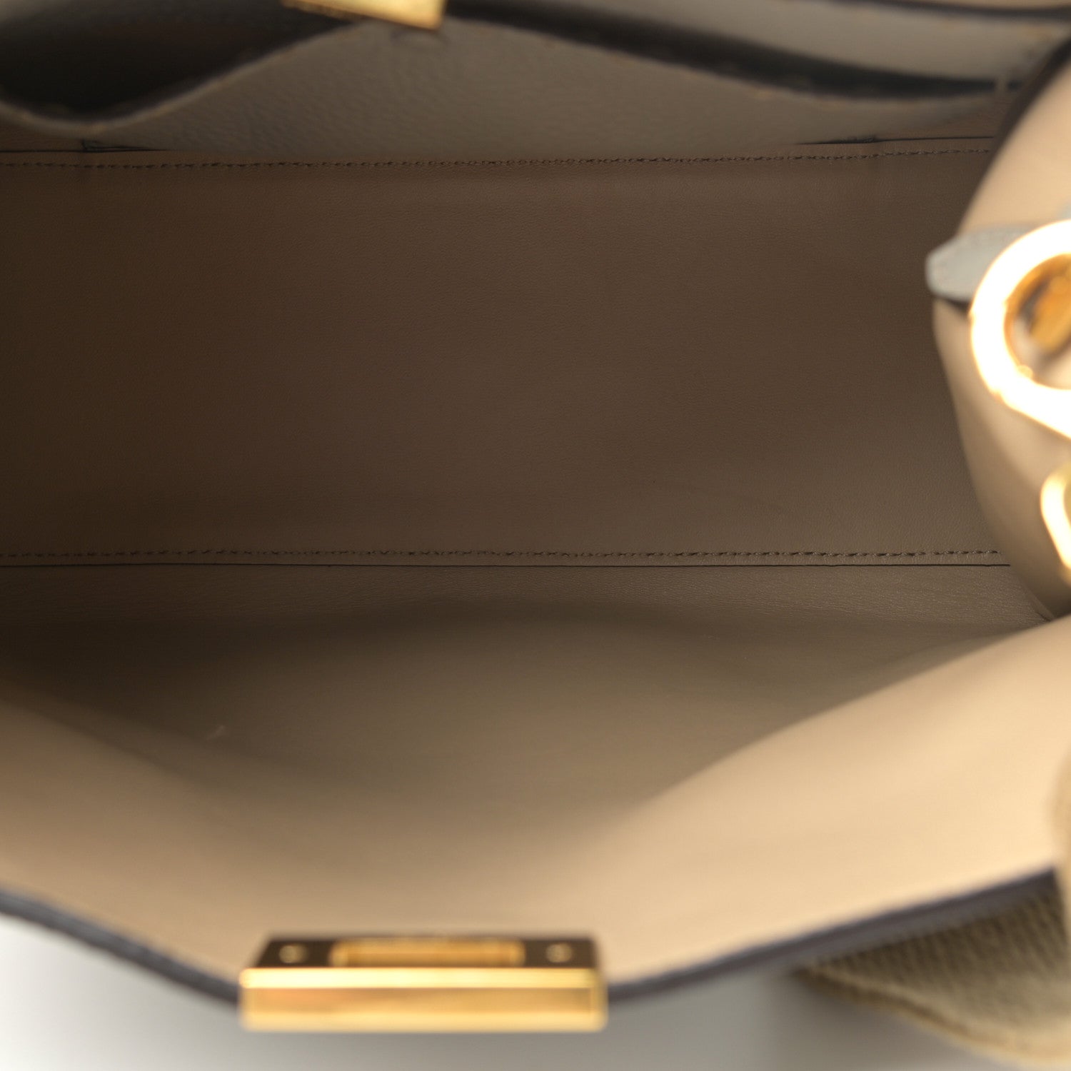 Fendi Cuoio Romano Selleria Medium Peekaboo X-Lite Tortora 5 of 8