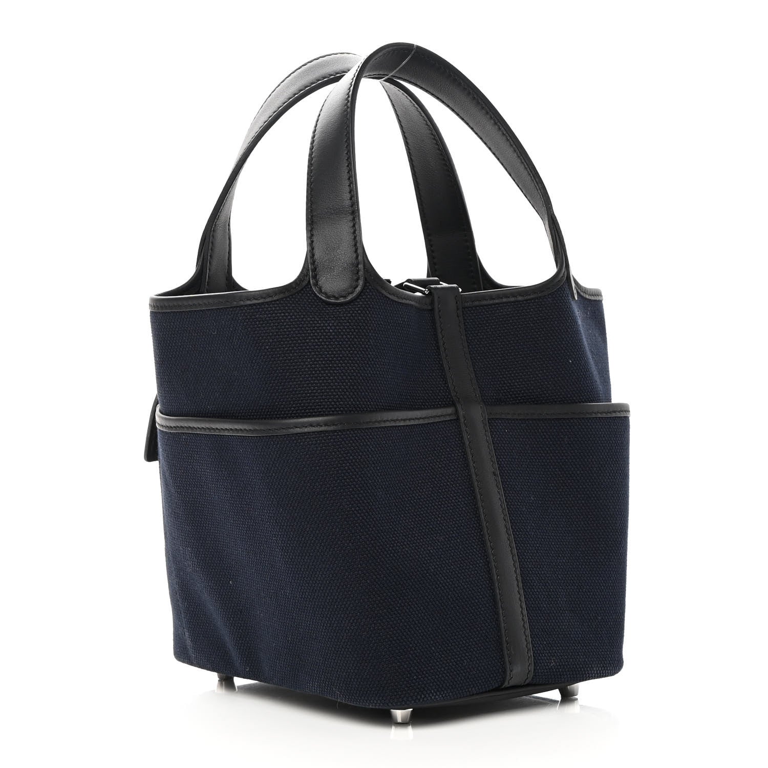 Hermes Toile Goeland Swift Cargo Picotin Lock 18 Bleu Marine 3 of 13