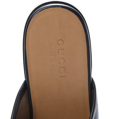 Gucci Goatskin Mens Horsebit Slippers 8 Black 7 of 8
