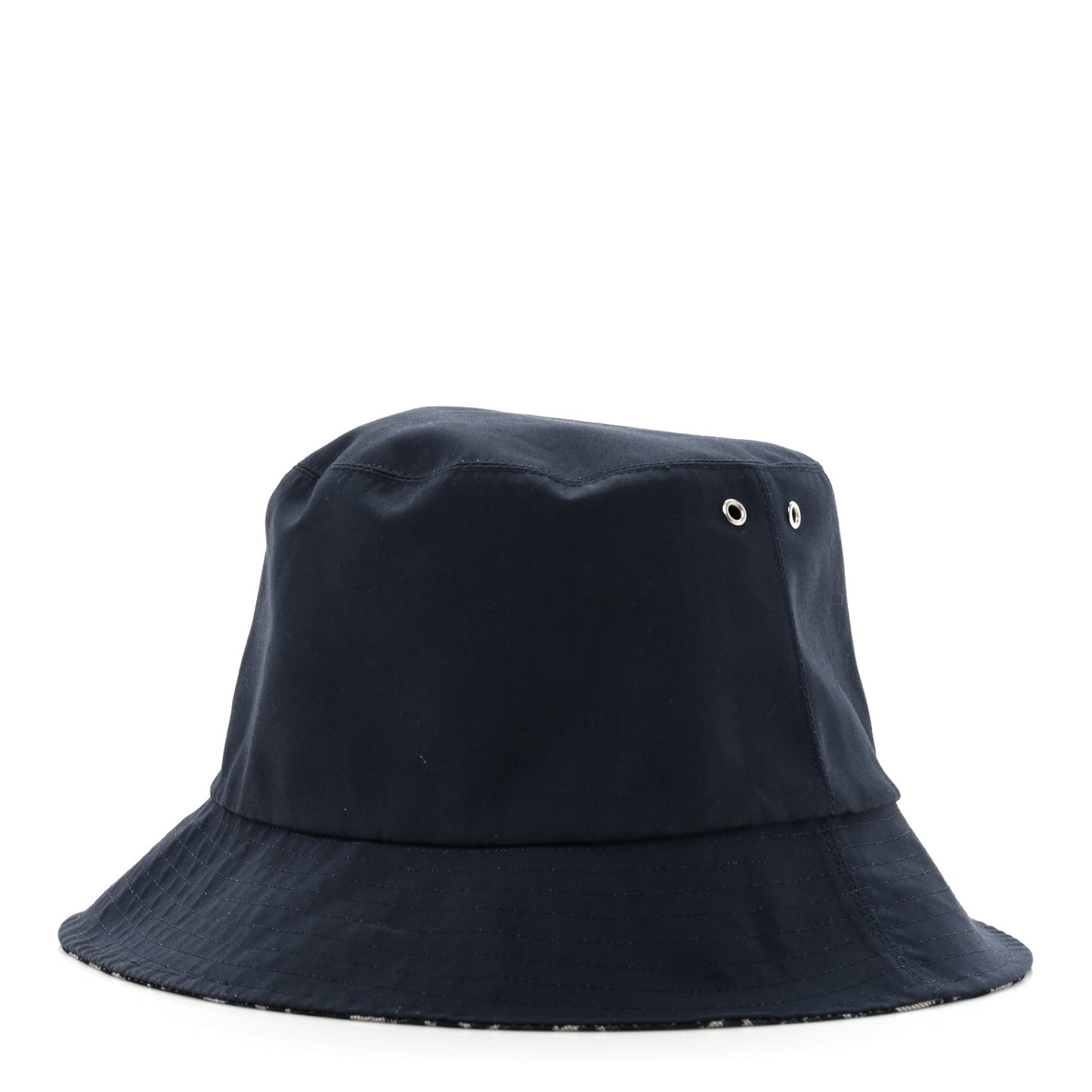 Metallic Oblique Reversible Teddy-D Bob Bucket Hat 58 Blue Silver