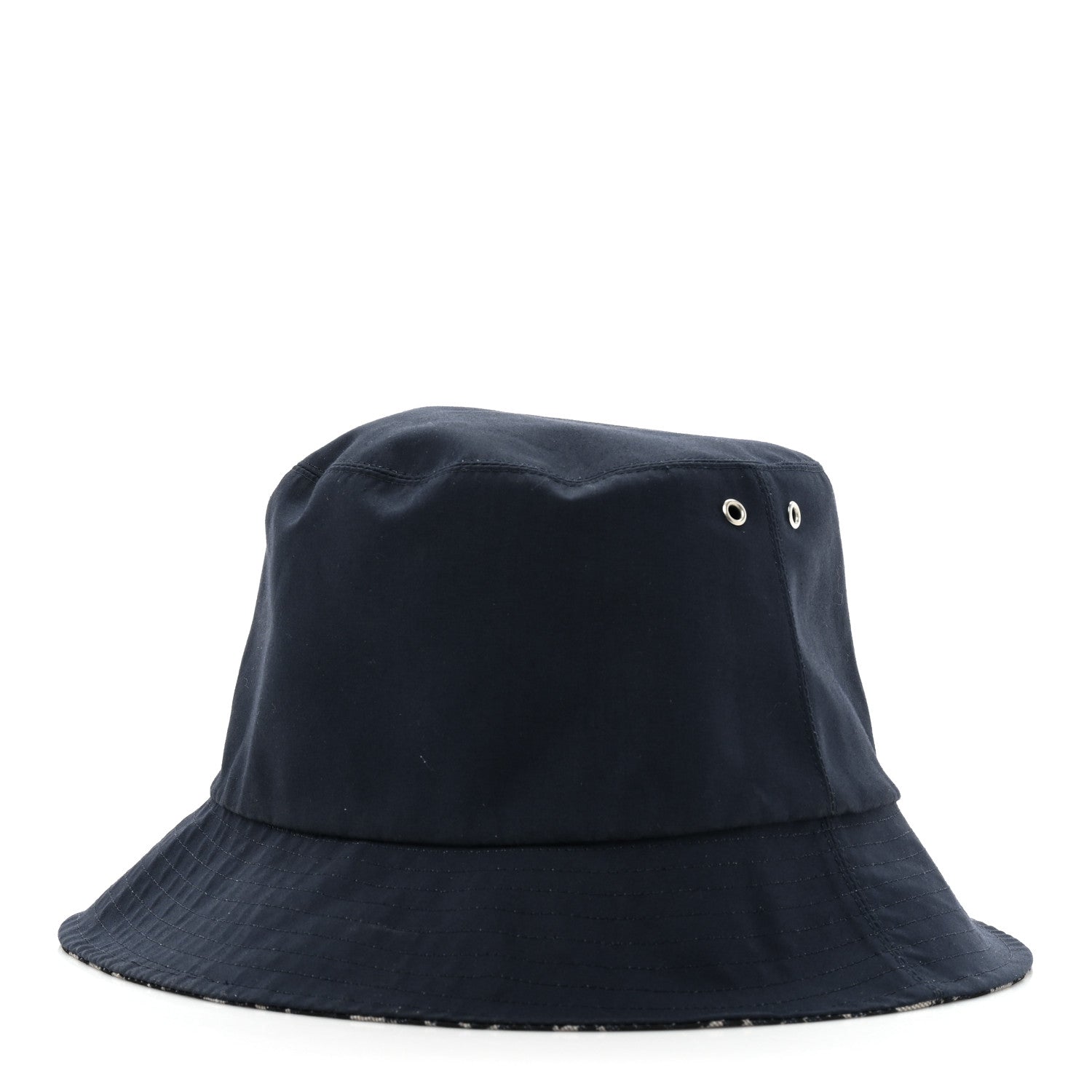 Christian Dior Metallic Oblique Reversible Teddy-D Bob Bucket Hat 58 Blue Silver 6 of 10