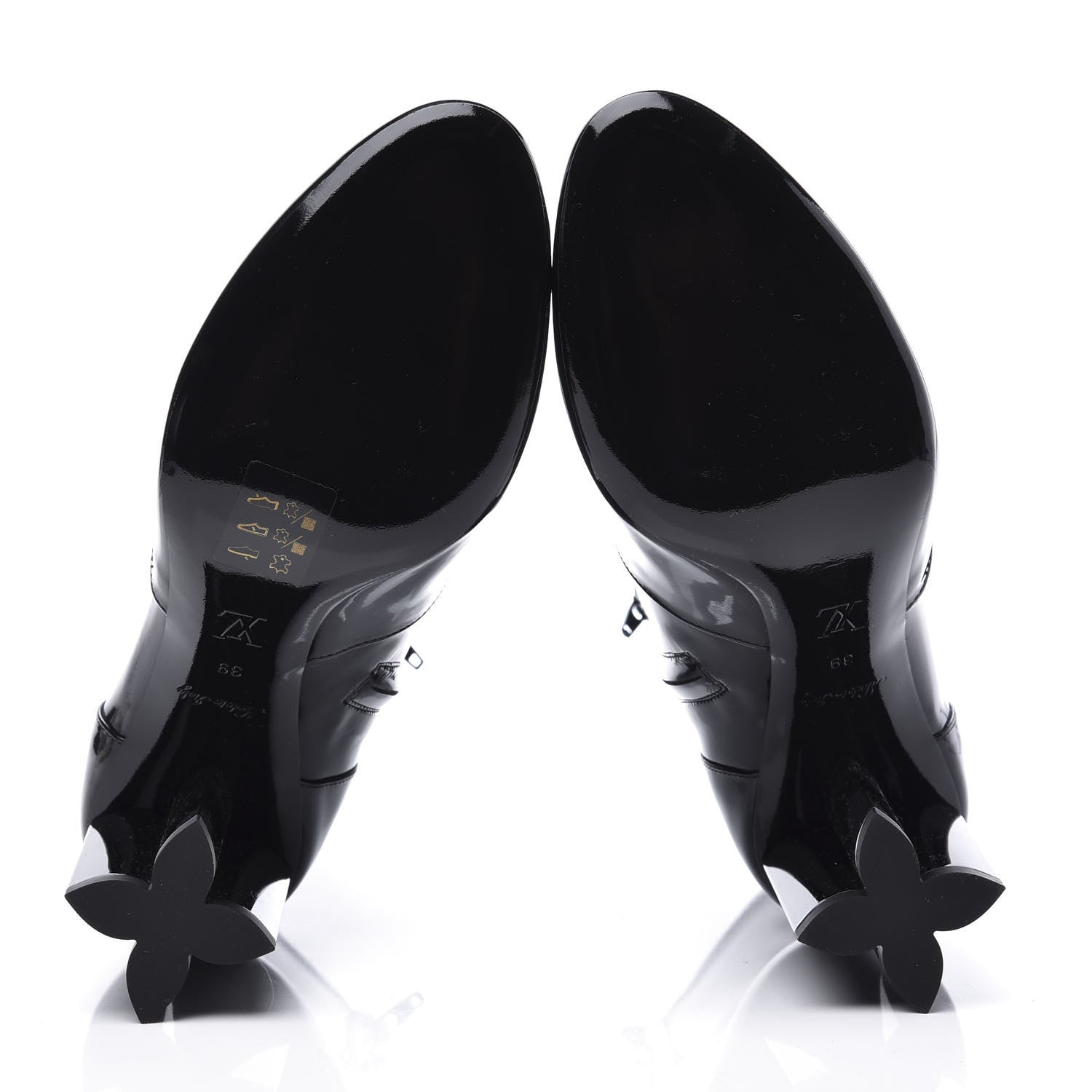 Louis Vuitton Patent Uniformes Silhouette Ankle Boots 39 Black 6 of 10