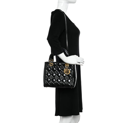 Christian Dior Patent Cannage Medium Lady Dior Black 2 of 11